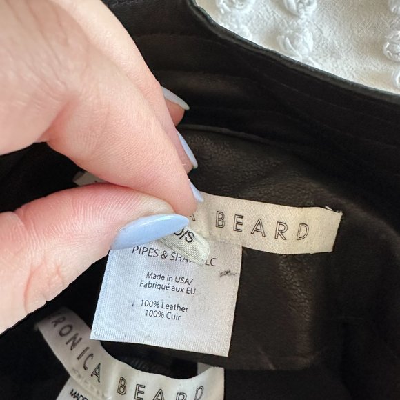 NWT Veronica Beard Classic Jacket w/ Leather Moto Dickey 2-pc Set Sz 0 Black - Picture 5 of 11